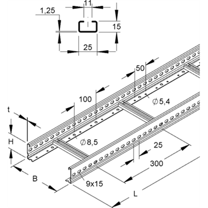 BIM objects Free download! Cable Ladder KL BIMobject