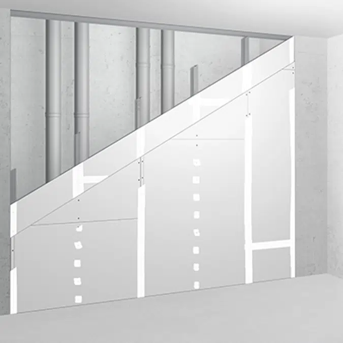 SW75/105; EI60; Austria; Shaft wall, single metal stud frame, double-layer cladding