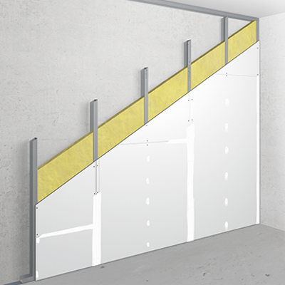 Image for V-CW75/87.5; NPD; Austria; Lining, single metal stud frame, single-layer cladding
