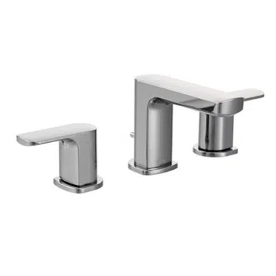 Image for T6920 Rizon Chrome Two-Handle Low Arc Bathroom Faucet