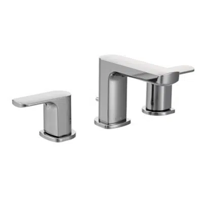 T6920 Rizon Chrome Two-Handle Low Arc Bathroom Faucet图像