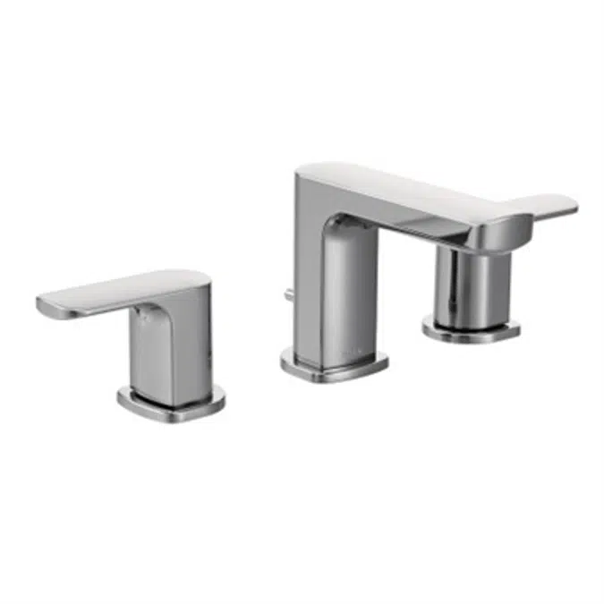 T6920 Rizon Chrome Two-Handle Low Arc Bathroom Faucet