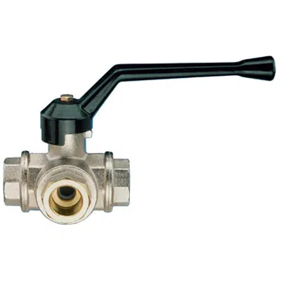Image for 3400 COMBI-SFER, Three way ball valve, female threaded, L-port, with aluminium handle