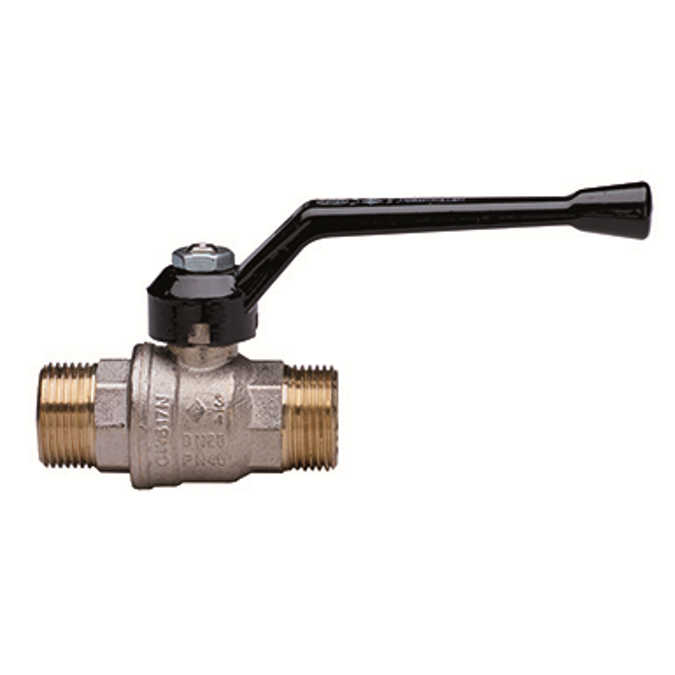 1503 UNI-SFER, Full bore ball valve, M/M ISO 228/1 threaded, with aluminum handle