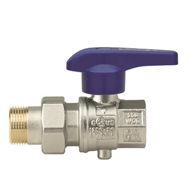 600500 EUROFLY, Brass butterfly valve full bore, female threaded and fitting for manifold with throttling