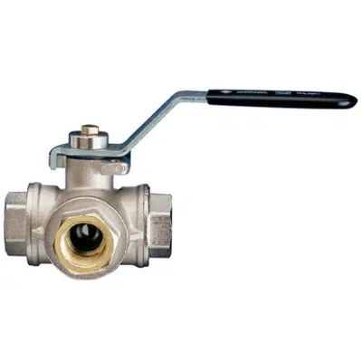 3500 COMBI-SFER, Three way full bore ball valve, female threaded, T-port, with steel handle and ISO 5211
pad for actuator için görüntü