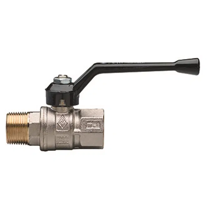 1601 SUPER-SFER, Full bore brass ball valve, M/F EN 10226-1 threaded, with aluminium handle