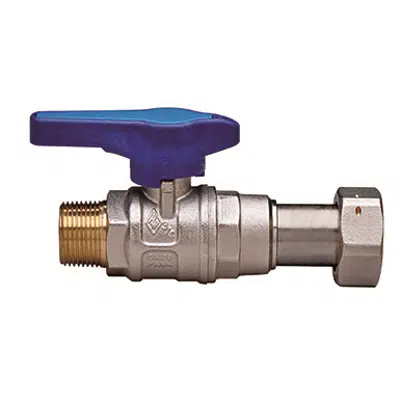 Image for 2046 BUBBLE-SFER, Water full bore ball valve with meter’s entrance, thread male/telescopic fitting, tecnopolymer handle and ball with
automatic rinse system