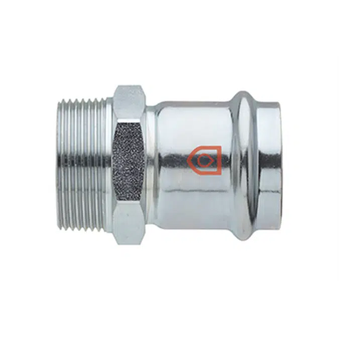 Coupling F x R thread - C-Steel press fitting - V profile - FRABOPRESS C-STEEL V