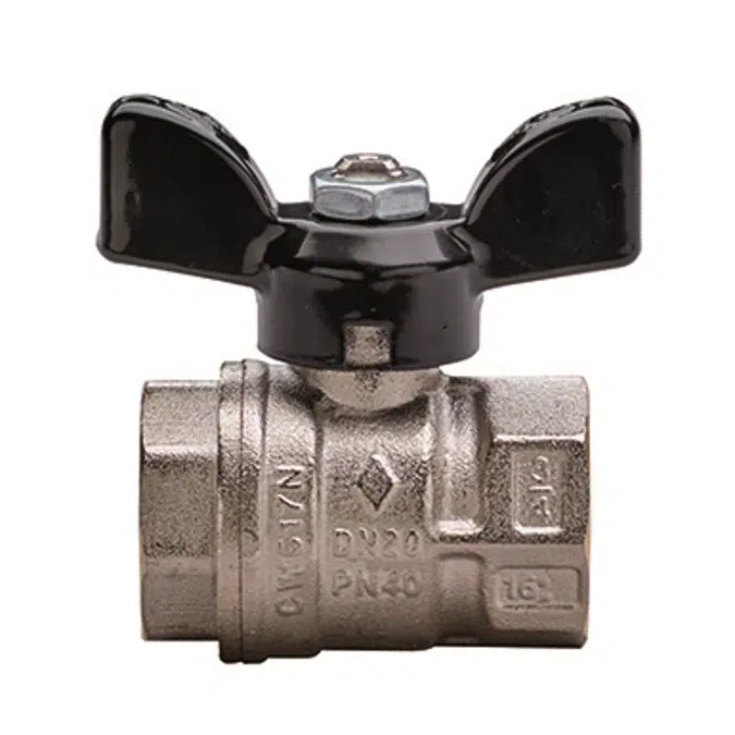 1520 UNI-SFER, Full bore ball valve, F/F ISO 228/1 threaded, with aluminium T-handle