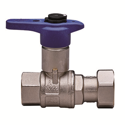 Image for 2069 BUBBLE-SFER, Water full bore ball valve with meter’s entrance, thread female/nut, check valve incorporated, technopolymer handle,
extractable and replaceable security lock and ball with automatic rinse system