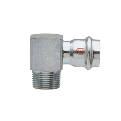 kép a termékről - Angle adapter 90° F x R thread - C-Steel press fitting - V profile - FRABOPRESS C-STEEL V