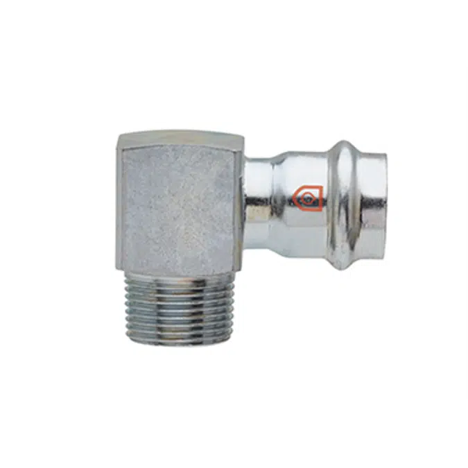 Angle adapter 90° F x R thread - C-Steel press fitting - V profile - FRABOPRESS C-STEEL V