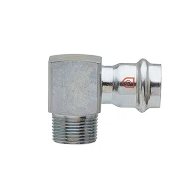 Image for Angle adapter 90° F x R thread - C-Steel press fitting - V profile - FRABOPRESS C-STEEL V