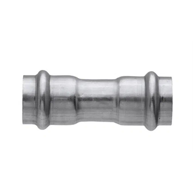 Coupling with stop FF - Stainless steel press fitting - V profile - FRABOPRESS 316 V