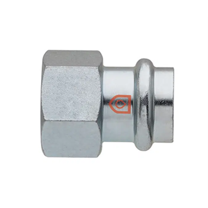 Coupling F x Rp thread - C-Steel press fitting - V profile - FRABOPRESS C-STEEL V