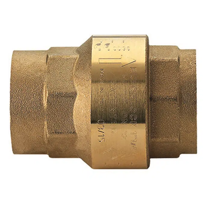 100001 EUROBLOCK, Full bore check valve, F/F threaded, Viton® seat suitable for application with not halogenated hydrocarbons and
fuels (gasolines, kerosene...)