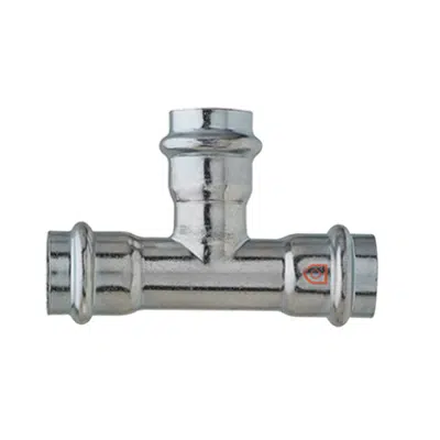 Image for Equal tee FFF - C-Steel press fitting - V profile - FRABOPRESS C-STEEL V