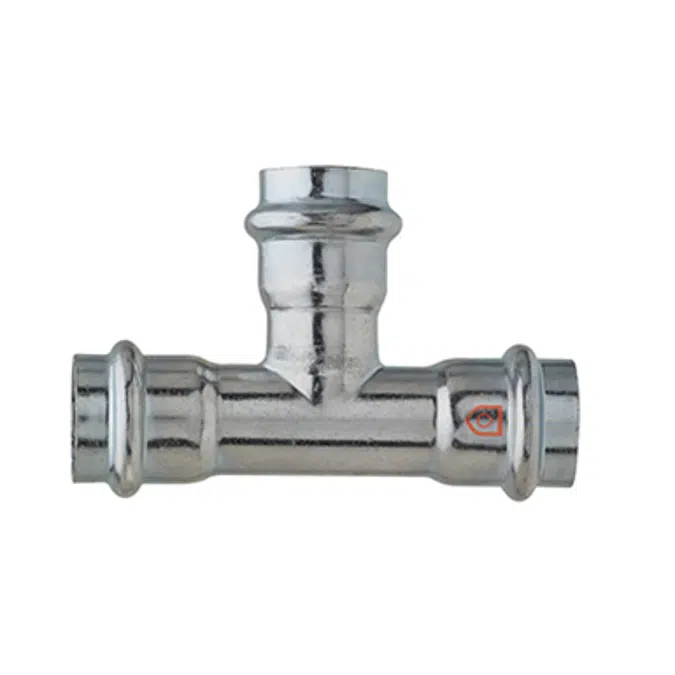 Equal tee FFF - C-Steel press fitting - V profile - FRABOPRESS C-STEEL V