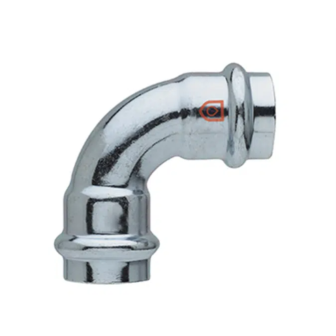 Elbow 90° FF - C-Steel press fitting - V profile - FRABOPRESS C-STEEL V