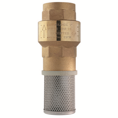 Image pour 100100 EUROBLOCK, Full bore foot valve, female threaded, with stainless steel strainer