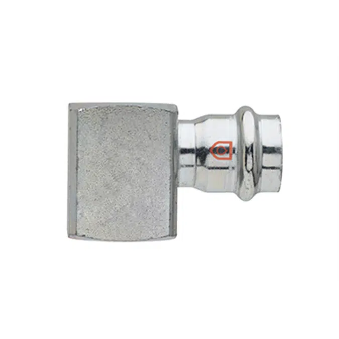 Angle adapter 90° F x Rp thread - C-Steel press fitting - V profile - FRABOPRESS C-STEEL V