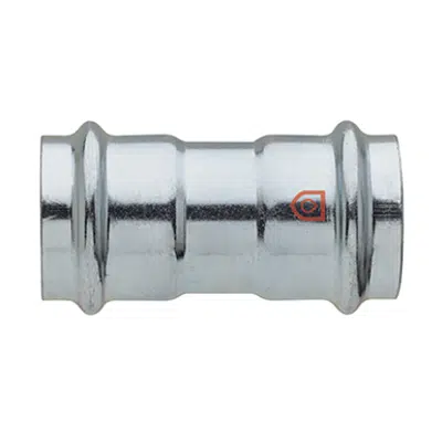 Image for Coupling with stop FF - C-Steel press fitting - V profile - FRABOPRESS C-STEEL V