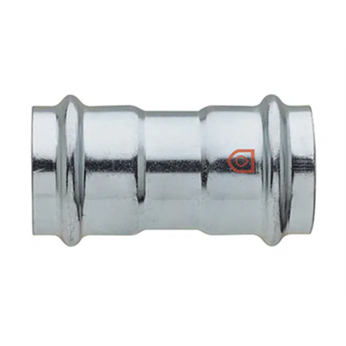 Coupling with stop FF - C-Steel press fitting - V profile - FRABOPRESS C-STEEL V