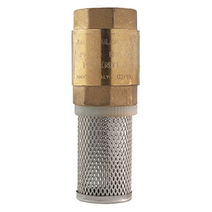 100300 JUNIORBLOCK, Reduced bore foot valve, UNI ISO 228/1-G, female threaded, with stainless steelstrainer