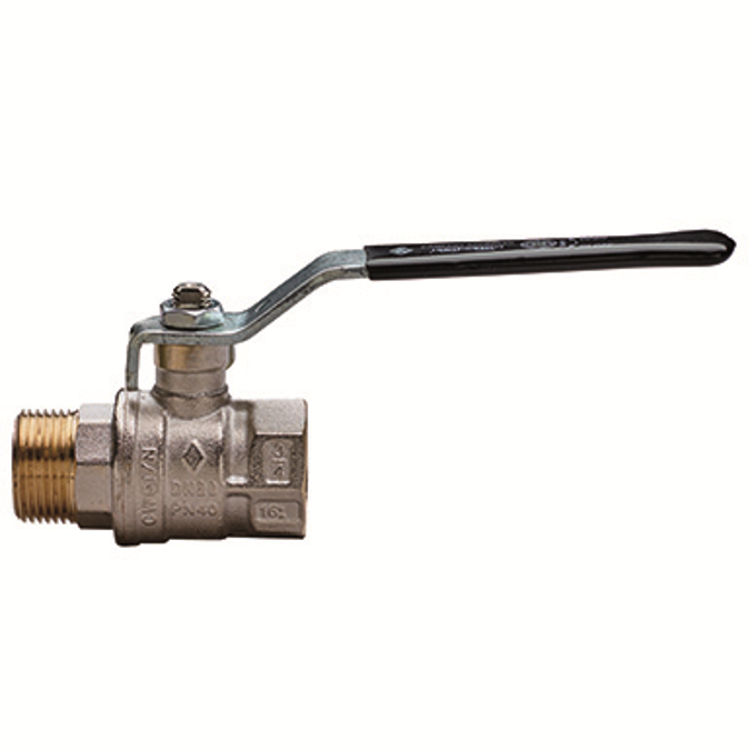 1511 UNI-SFER, Full bore ball valve, M/F ISO 228/1 threaded, with steel handle