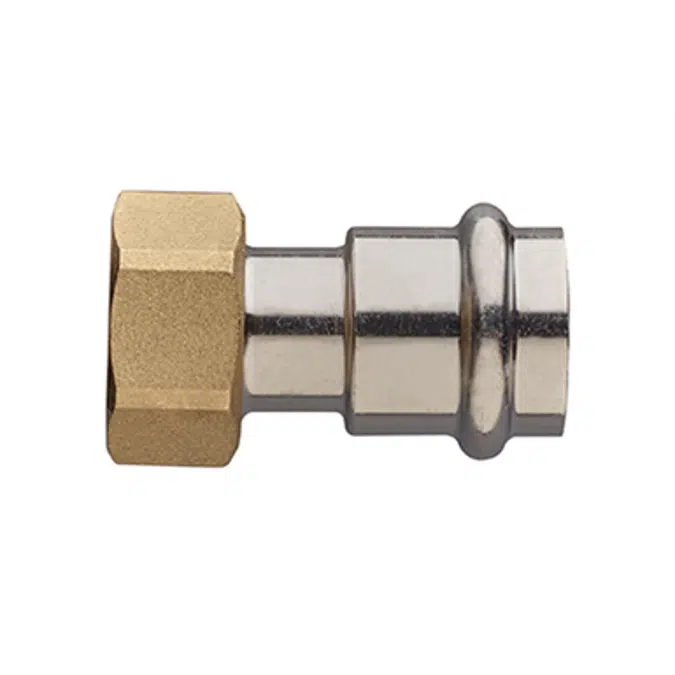 Straight tap connector F x G thread - Stainless steel press fitting - V profile - FRABOPRESS 316 V