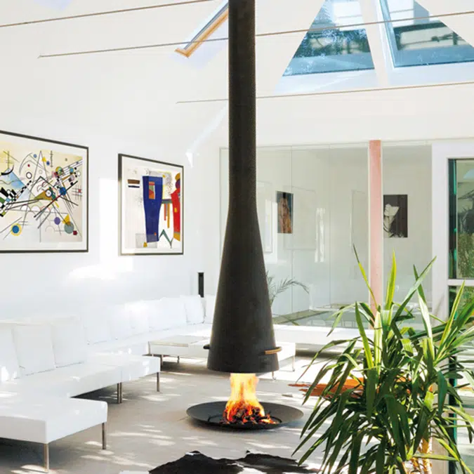 Filiofocus Telescopic - Central design fireplace