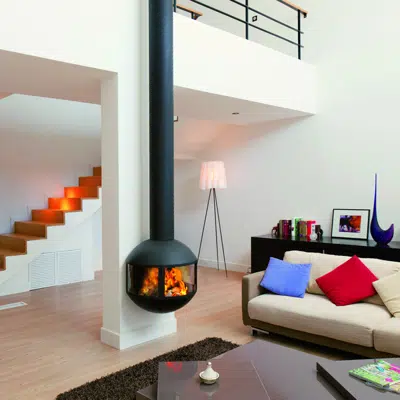 Image for Edofocus (vertical outlet) - Wall-mounted designer fireplace