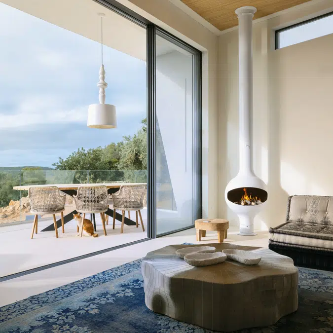Bathyscafocus Gas - Freestanding designer fireplace