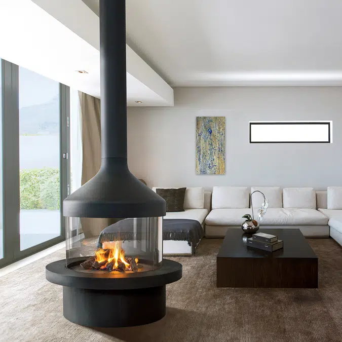 Meijifocus - Base-mounted designer fireplace