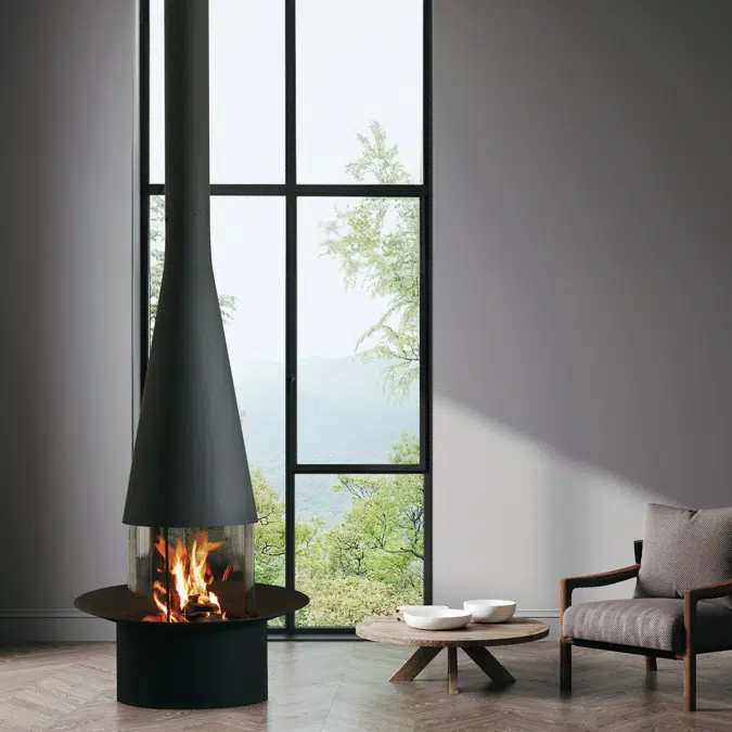 Filiofocus 1600 - Central designer fireplace