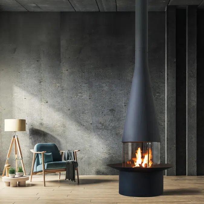 Filiofocus 2000 - Central designer fireplace