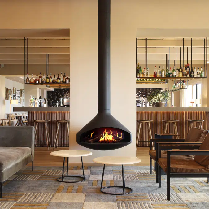 Ergofocus Holographik® - Suspended design fireplace