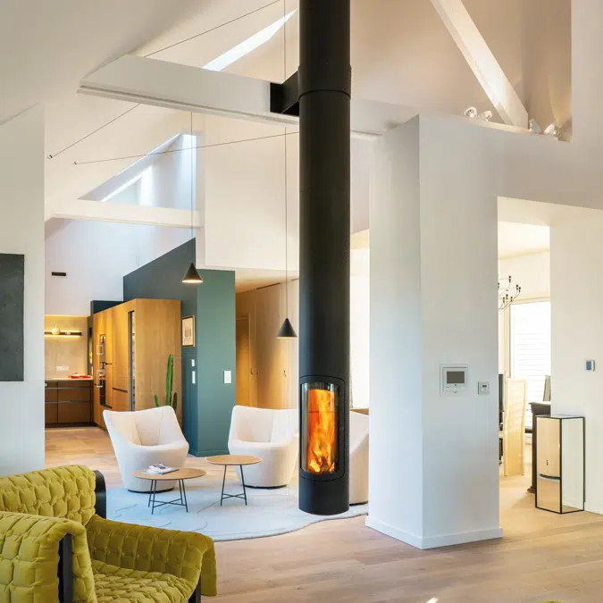 Slimfocus - Suspended designer fireplace
