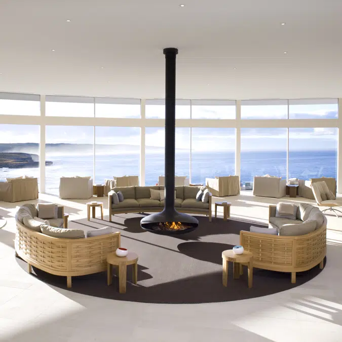 Gyrofocus - Suspended designer fireplace