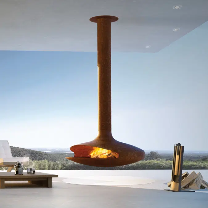 Gyrofocus - Suspended designer fireplace
