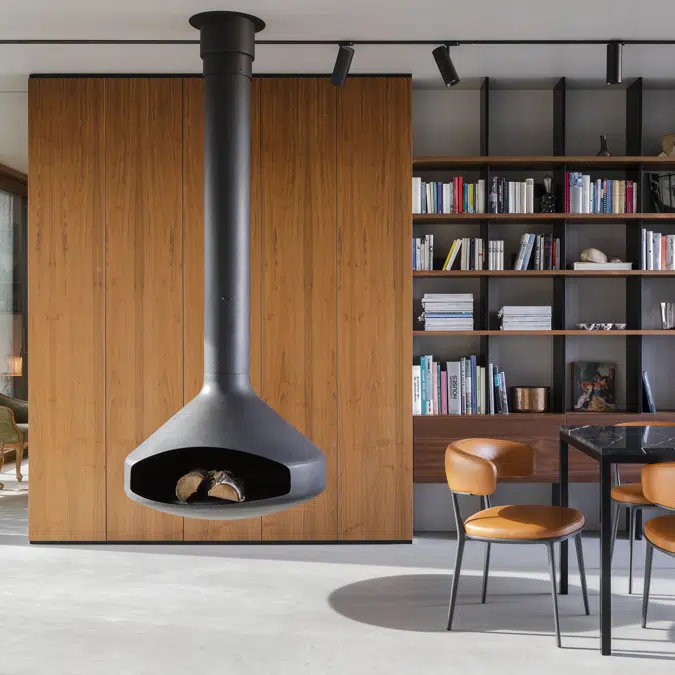 Ergofocus - Suspended design fireplace 