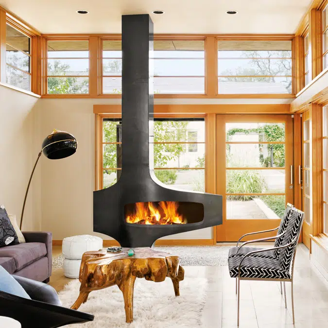 Heterofocus - Cheminée design sur pied