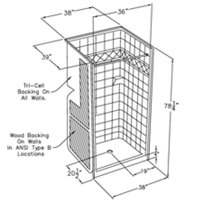 BIM objects Free download! SST 3838SH / XST 3838SH (ANSI Type B) 36