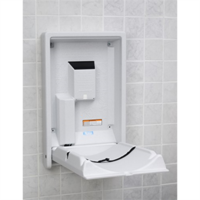 BIM objects Free download! Koala Kare KB101 Vertical Wall Mounted Baby Changing Station