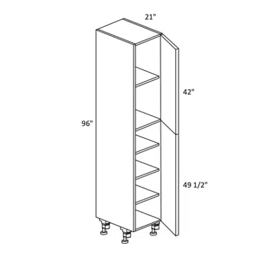 obraz dla Utility 96” High X 24” Deep L/R