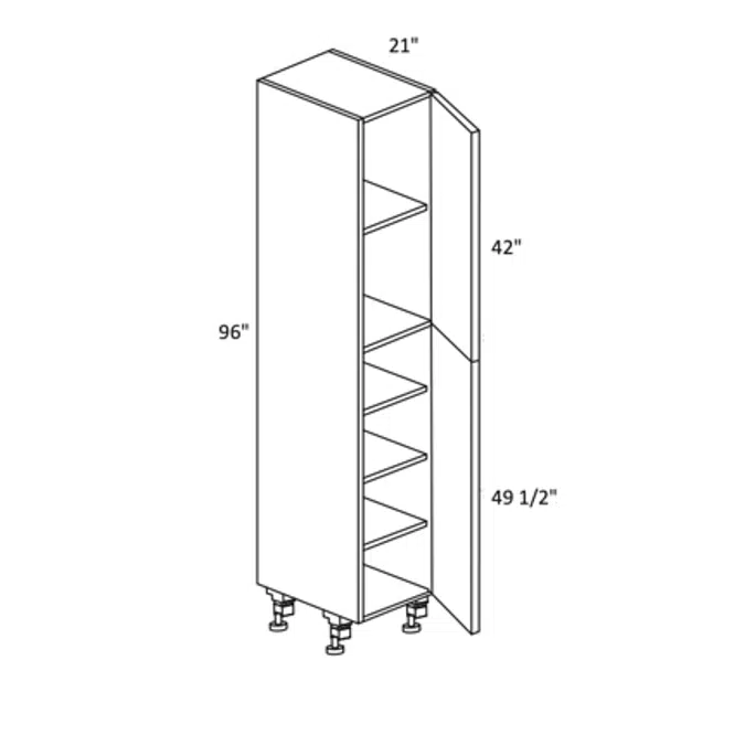 Utility 96” High X 24” Deep L/R