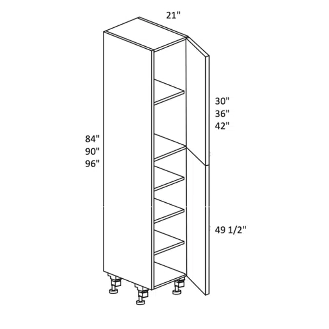 Linen Closet 84-96” High