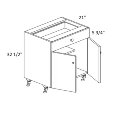 imazhi i ADA Accessible Vanity Base Butt Doors