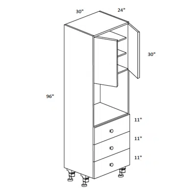 Image pour Oven 84 96in High Single Oven Opening